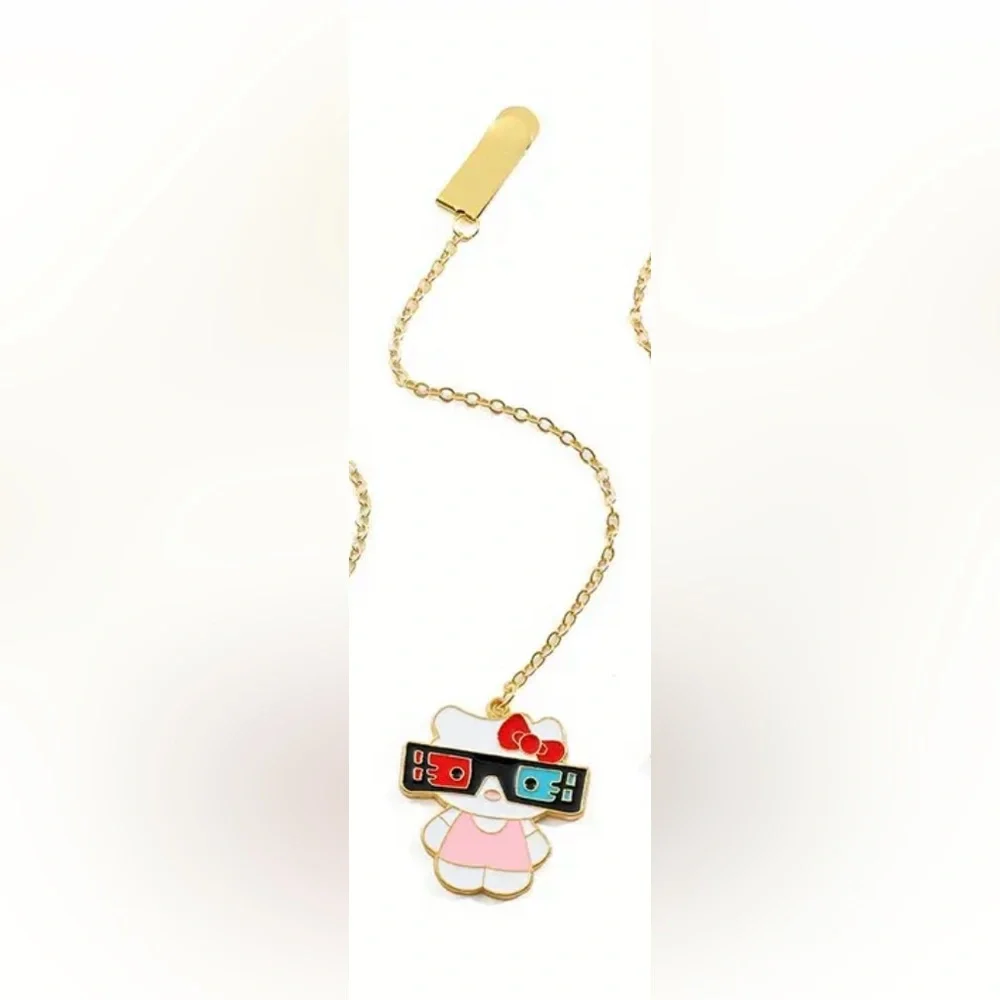Brand New Adorable Sanrio Hello Kitty Metal Bookmark Charm
